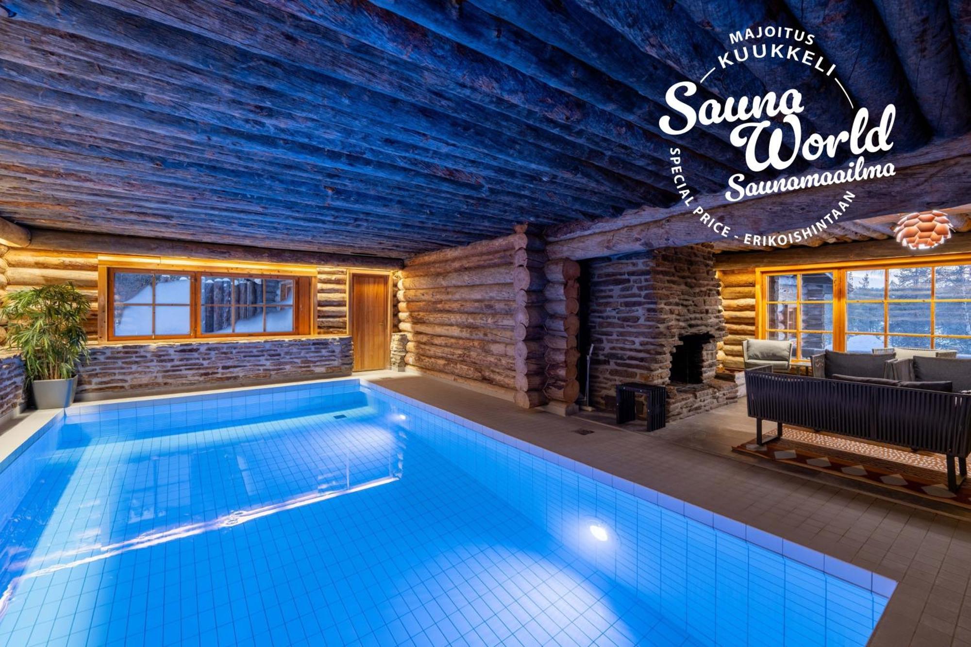 Kuukkeli Log Houses Villa Aurora "Pupula" ซาริเซลกา ภายนอก รูปภาพ